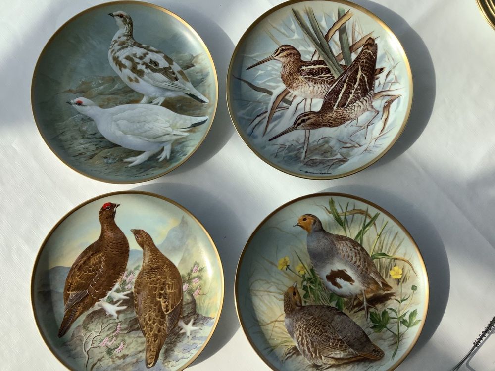 4 Assiettes Décoratives Gamebirds of the World - Basil Ede 1979